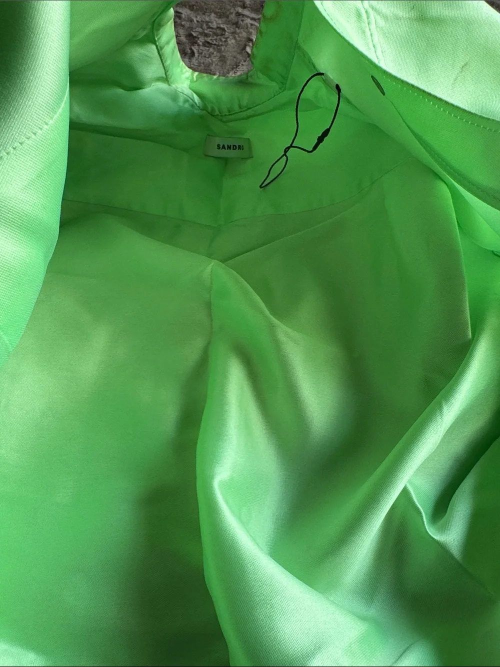 Sandro Neon Green Elastic Waist Shorts Set